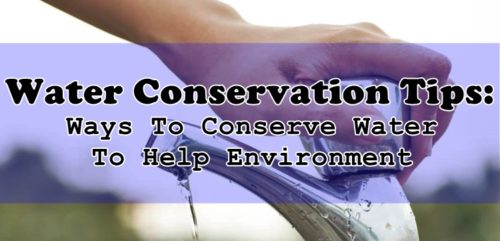 Water Conservation Tips