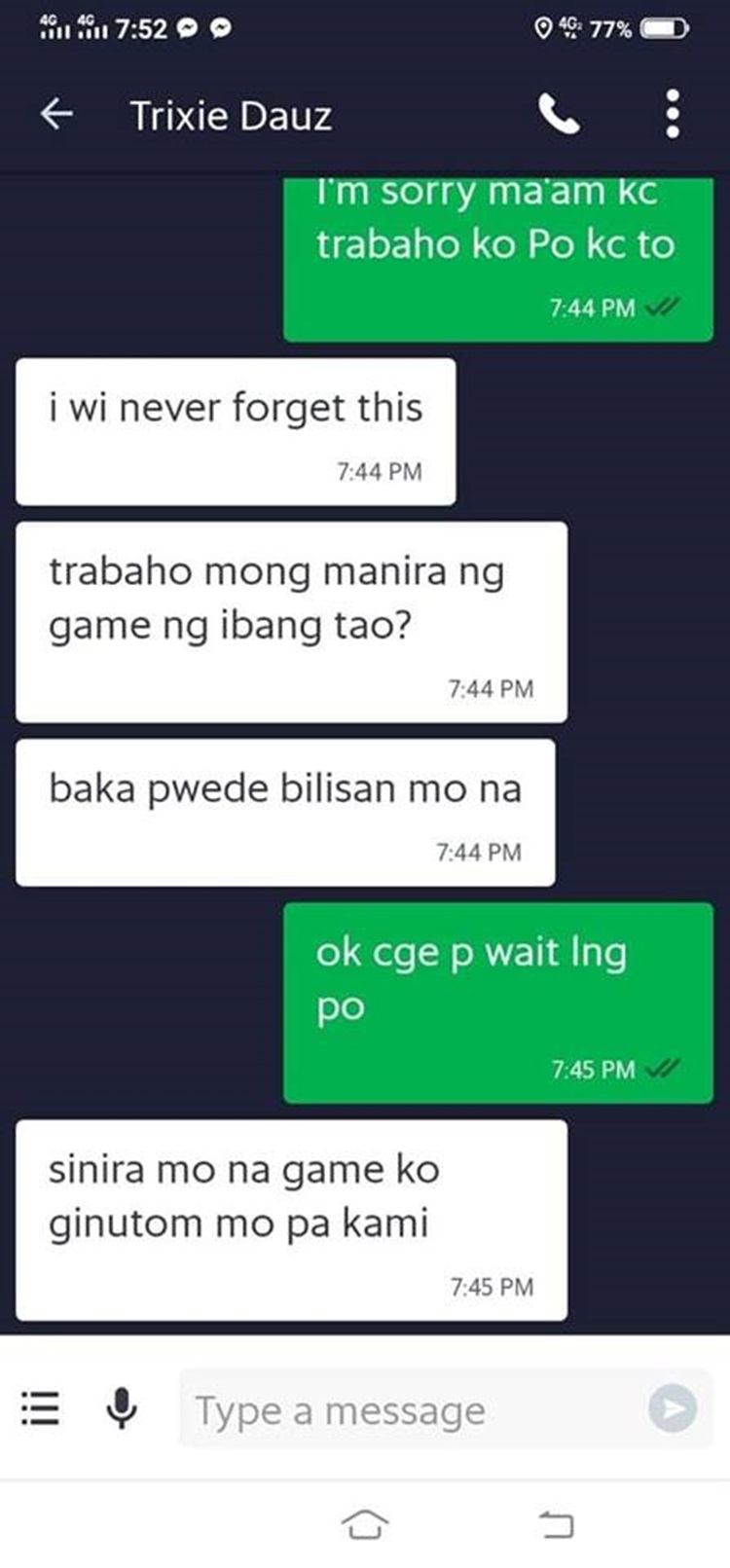 Lady Customer Slams Grab Food Employee For Calling Her During ML Game