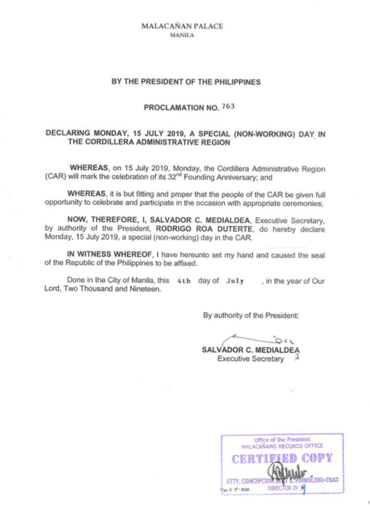 #WalangPasok: Malacañang Declares July 15 As Special Holiday in ...