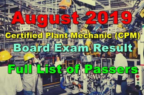 Certified Plant Mechanic Board Exam