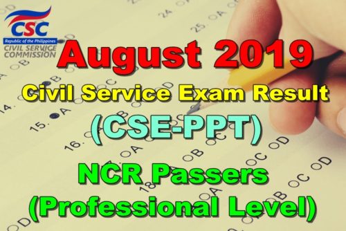 Civil Service Exam Result