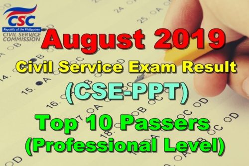 Civil Service Exam Result