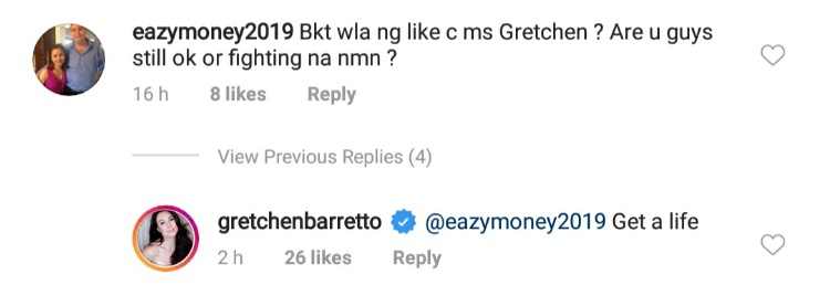 Gretchen Barretto reply