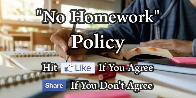 no to homework policy
