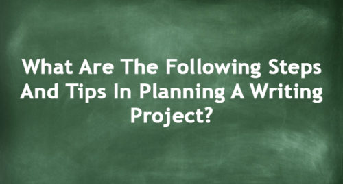 Planning A Writing Project