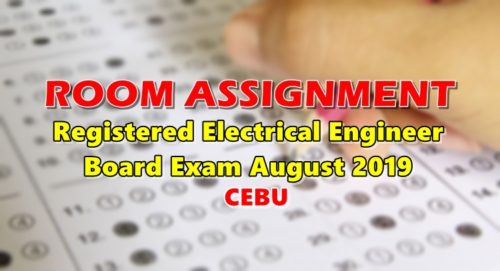 Room Assignment Electrical Engineer Board Exam August 2019 CEBU