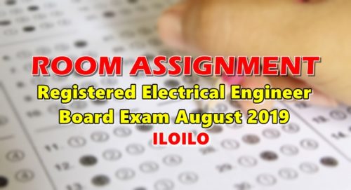 Room Assignment Electrical Engineer Board Exam August 2019 ILOILO