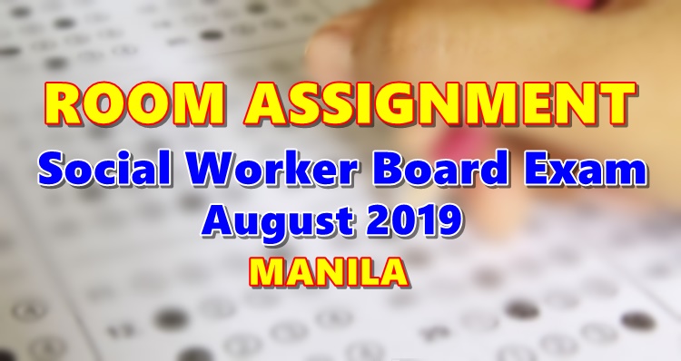 room assignment of social work board exam 2023