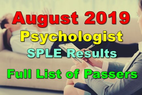 Psychologist Board Exam Result