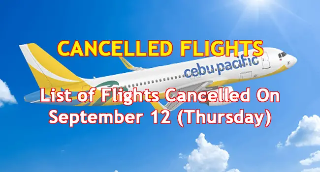 LIST: Cancelled Flights Due To Bad Weather On September 12
