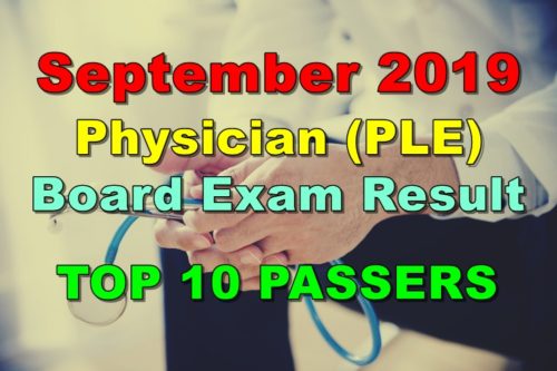 Physician Board Exam Result