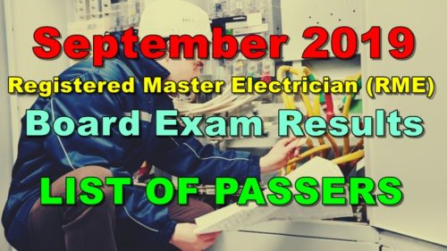 Registered Master Electrician Board Exam