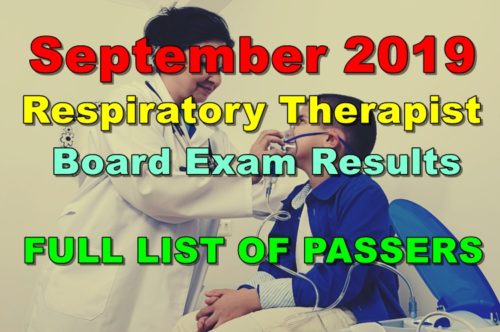 Respiratory Therapist Board Exam Result