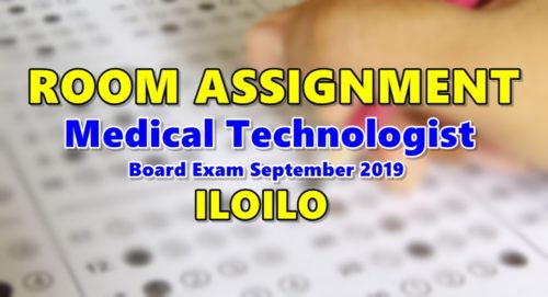 Room Assignment MedTech Board Exam September 2019