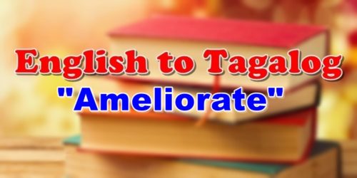 Translate English To Tagalog Ameliorate