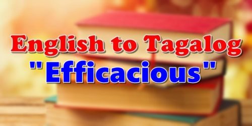 Translate English To Tagalog Efficacious
