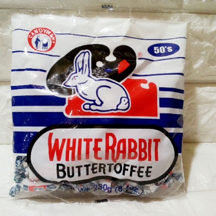 white rabbit candy pillow