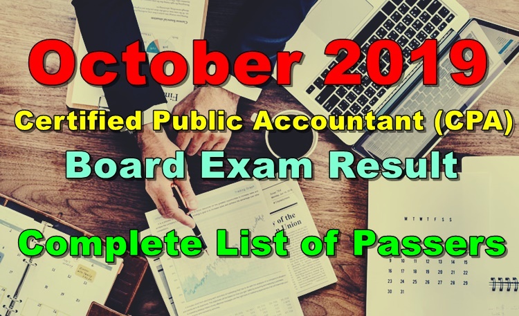 CPA Board Exam Results October 2019 - Complete List Of Passers