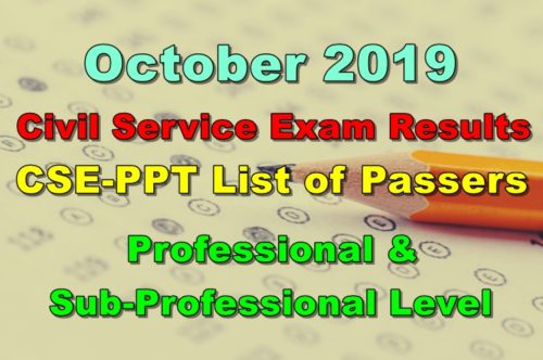 Civil Service Exam Result