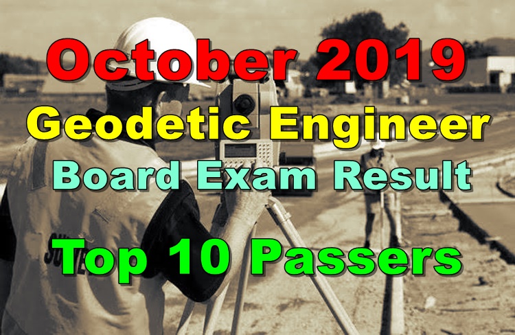 Geodetic Engineer Board Exam Result October 2019 Top 10 Passers 0668