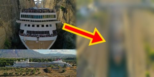 Giant Cruise Ship canal 1