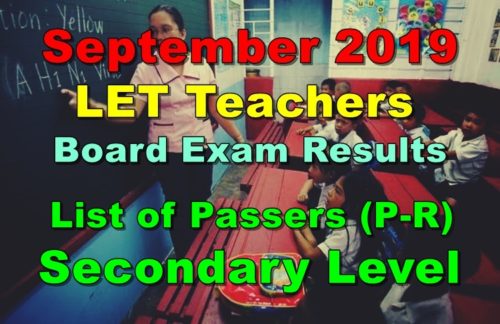 LET Board Exam Results