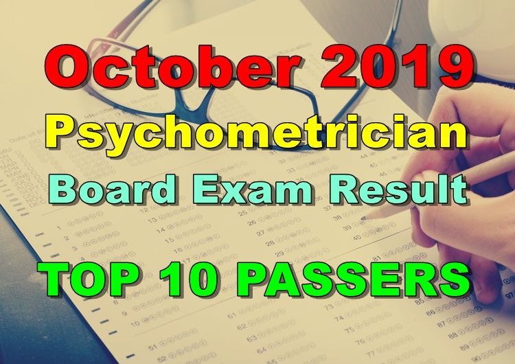 Psychometrician Board Exam Result