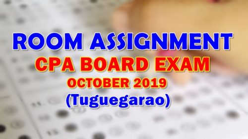 Room Assignment CPA Board Exam October 2019 Tuguegarao