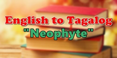 Tagalog Translator of English word Neophyte