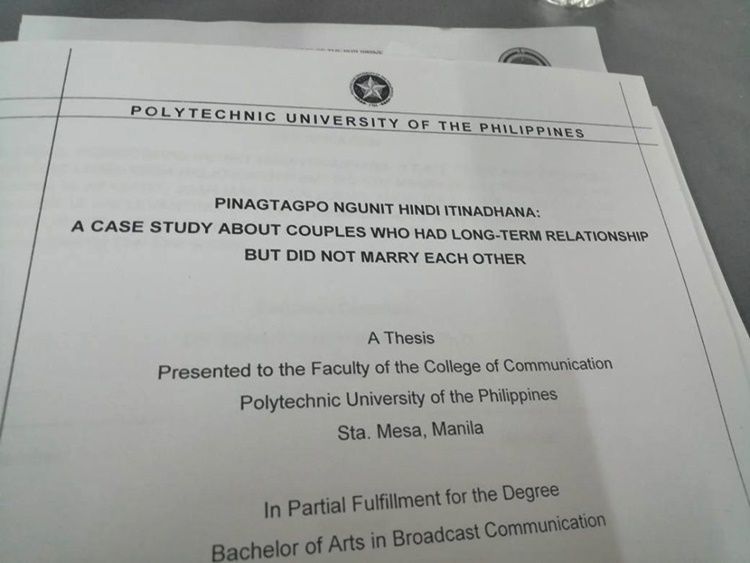 graduate school non thesis philippines