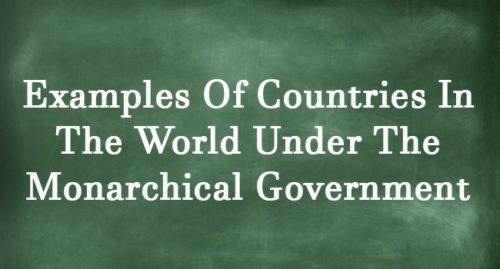 MONARCHICAL GOVERNMENT