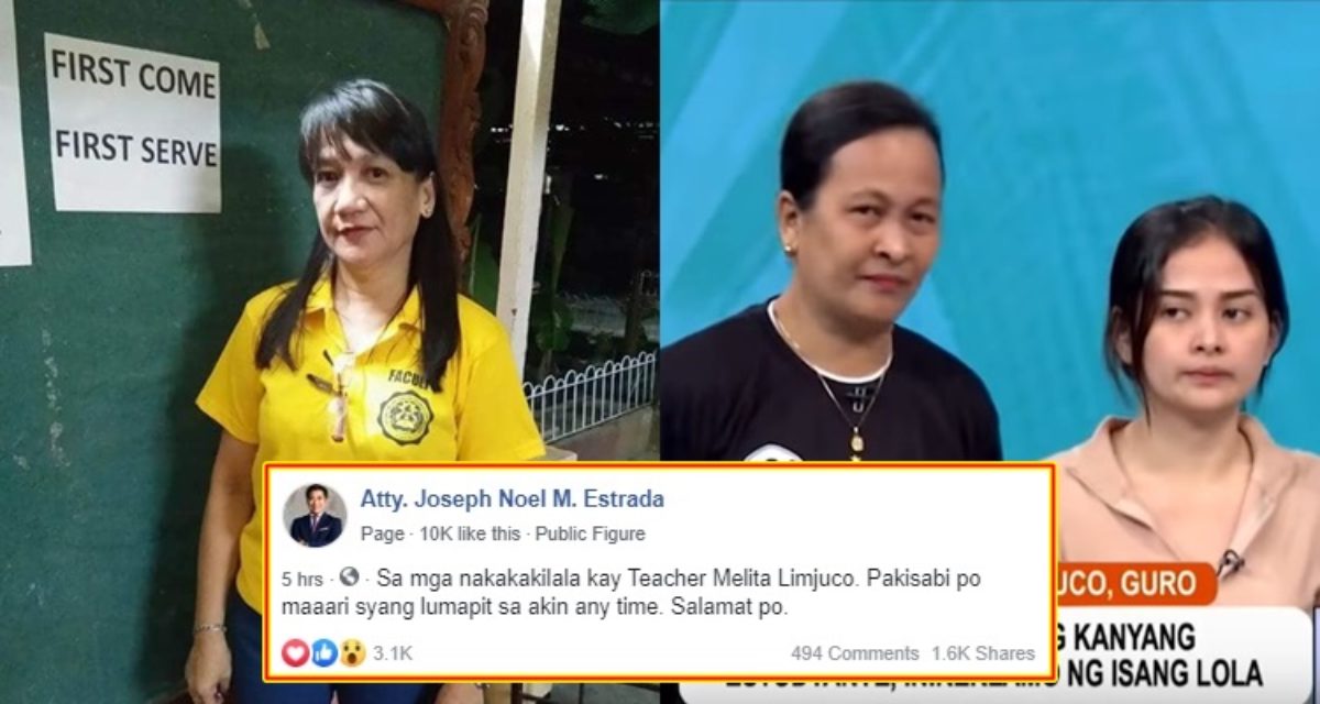 Raffy Tulfo Teacher Melita Limjuco Earns Sympathy Lawyer Wants