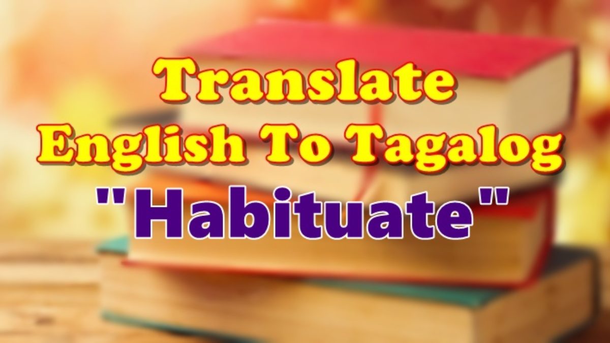 Translate English To Tagalog Habituate
