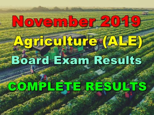Agriculture Board Exam Results