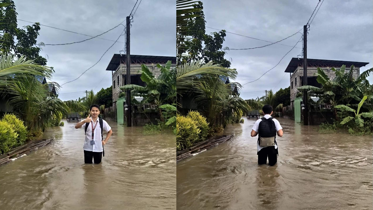 College Student Still Going to School Amid High Flood Goes Viral