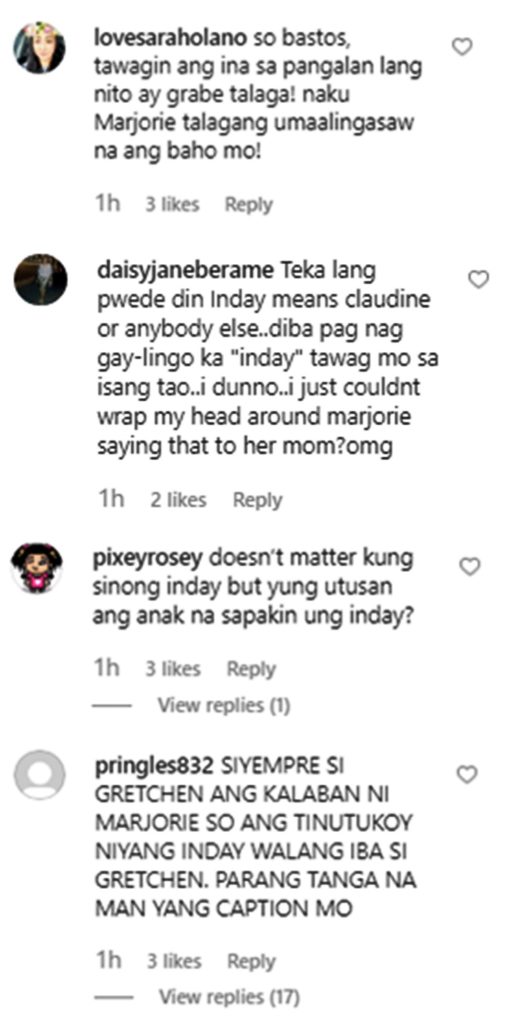 marjorie barretto comments