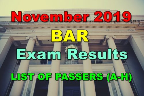 BAR Exam Results