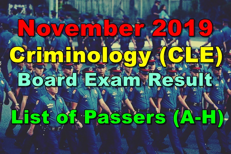 Criminology Board Exam Result