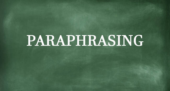 definition of paraphrasing in business