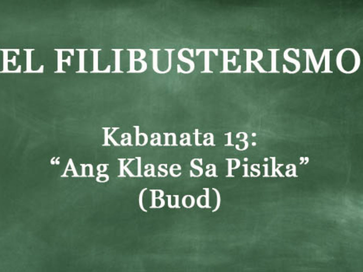 buod ng el filibusterismo tagalog