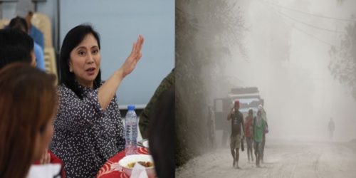 Taal volcano eruption affected communities Leni Robredo