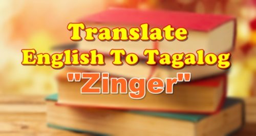 Translate English To Tagalog Zinger