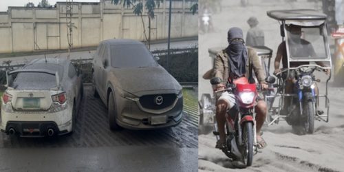 Volcanic Ashfall motorcycle and car