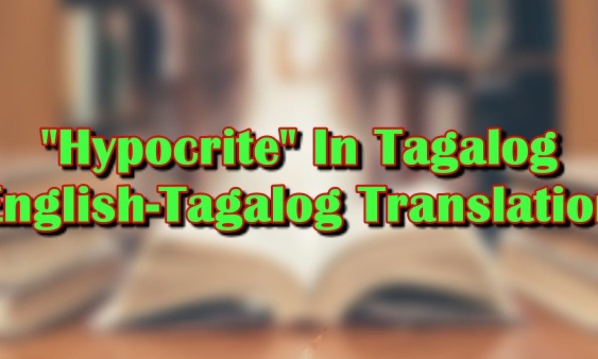 Hypocrite In alog English alog Translations
