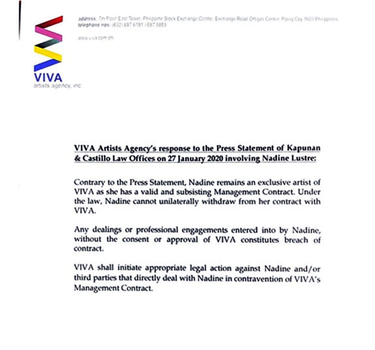 Nadine Lustre Versus Viva Case May Be Filed Against Actress Due To This 4390