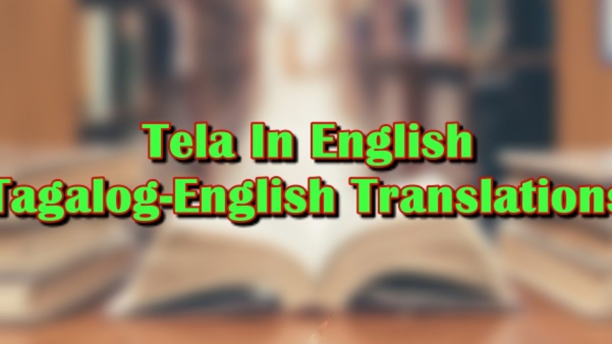 Tagalog-English Translation Of \