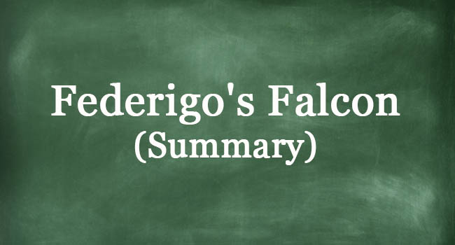 What Is The Situational Irony In The Story Federigo S Falcon