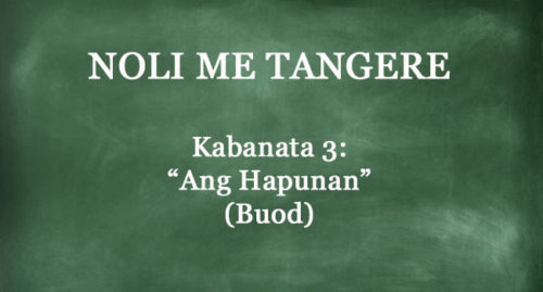 KABANATA 3 NOLI ME TANGERE