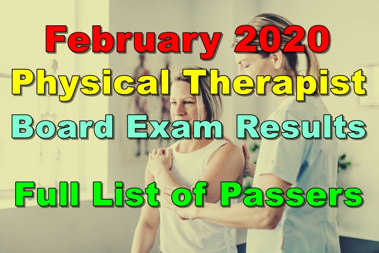 Physical Therapist Board Exam Result February 2020 (Full List of Passers)