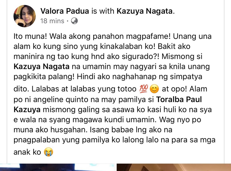 angeline quinto valora padua post